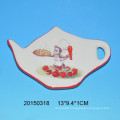 2016 useful ceramic teabag holder with monkey design